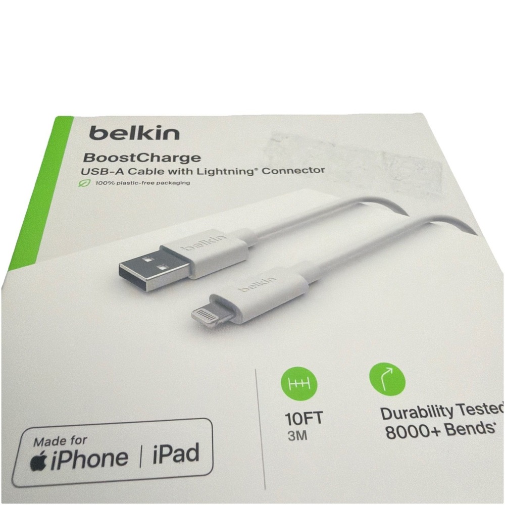 Belkin BOOST CHARGE MFi-Certified Lightning to USB-A 3M/10ft Cable New